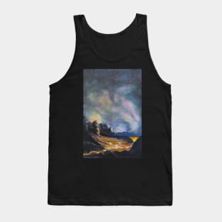 Caldera Volcano Under a Night Sky Tank Top